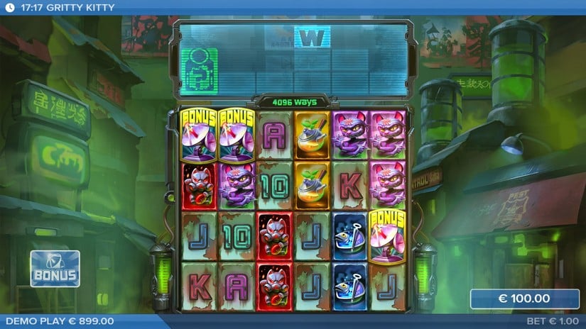 Gritty Kitty of Nitropolis slot screen 3