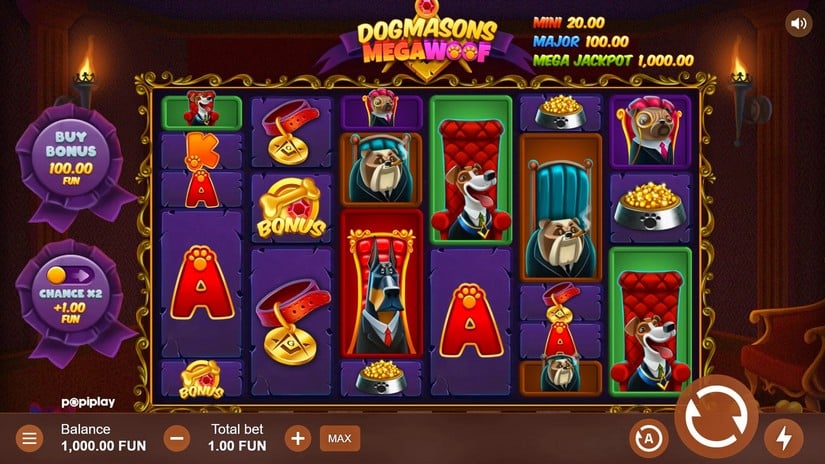 Dogmasons MegaWOOF slot screen 1
