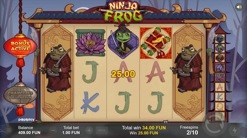 Ninja Frog slot screen 5