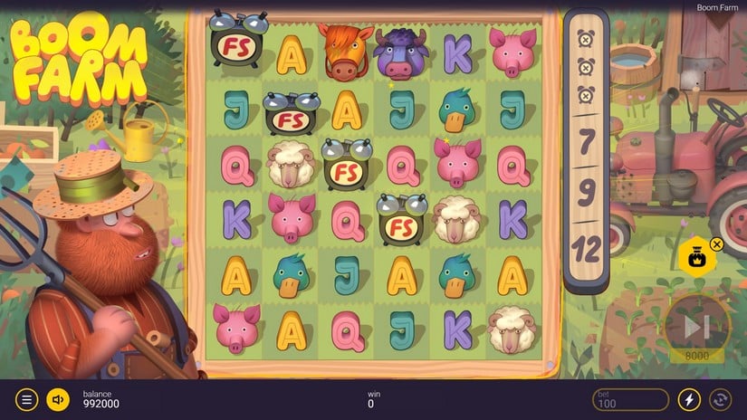 Boom Farm slot screen 2