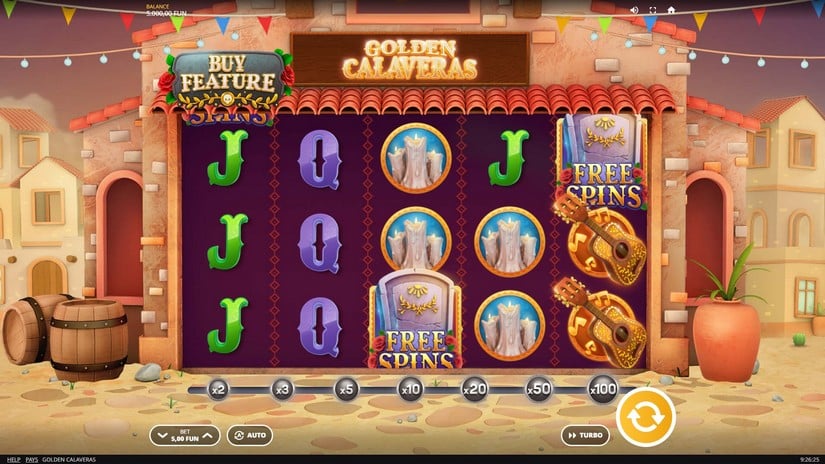 Golden Calaveras slot screen 1