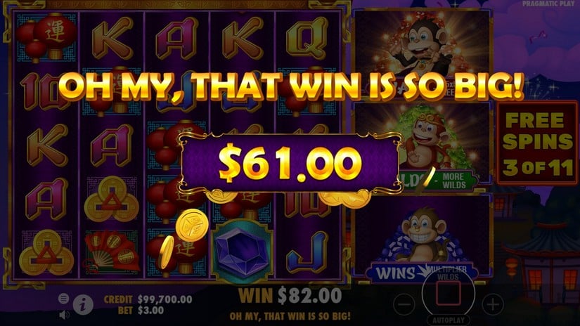 3 Dancing Monkeys slot screen 4