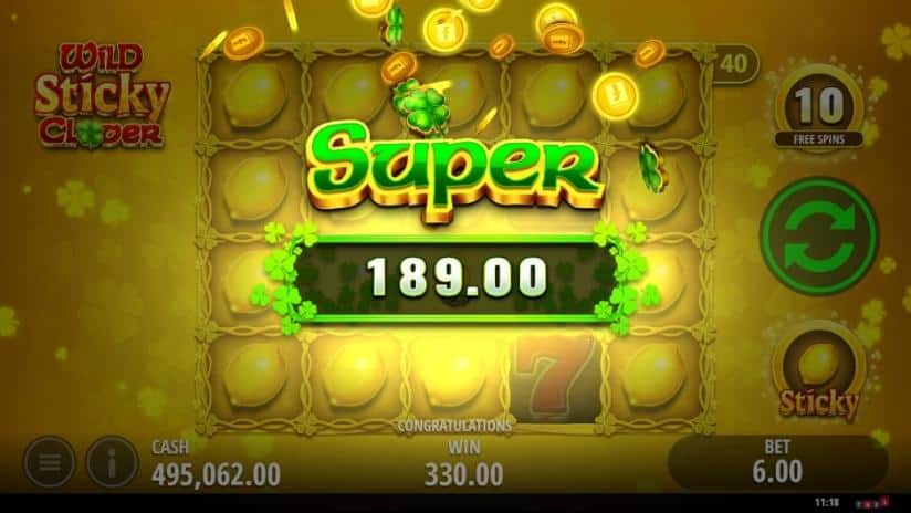 Wild Sticky Clover slot screen 1