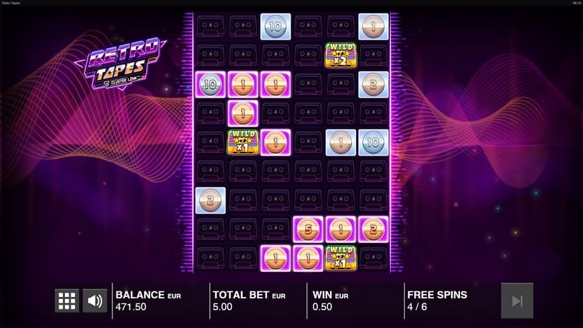 Retro Tapes slot screen 5
