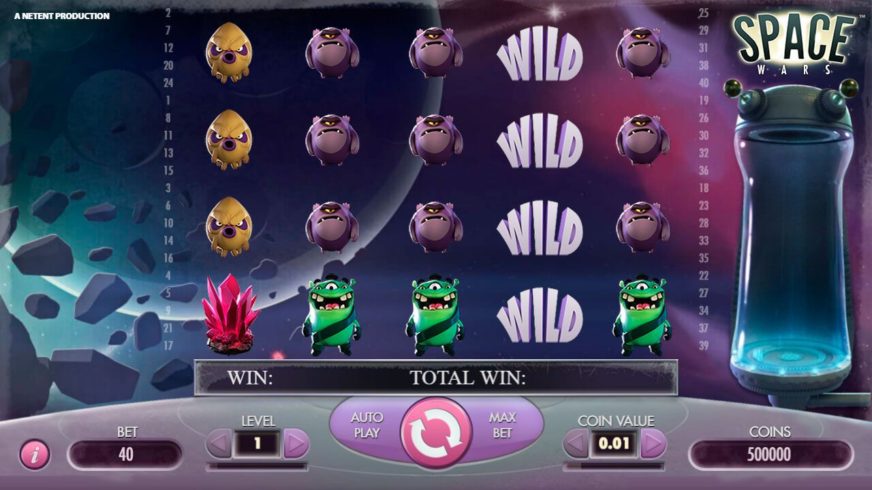 Space Wars slot screen 1