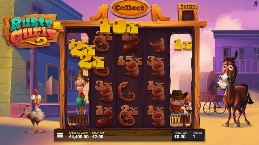 Rusty & Curly slot screen 5