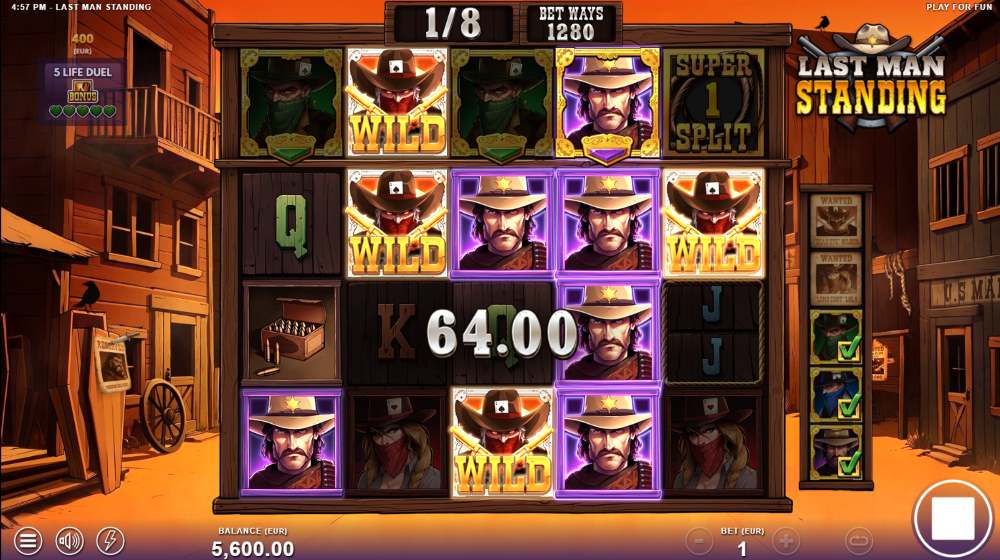 Last Man Standing Free Spins