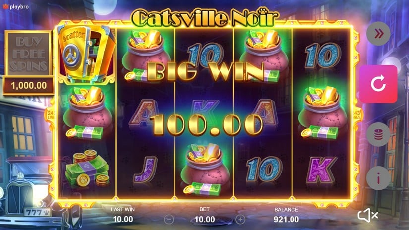 Catsville Noir slot screen 2
