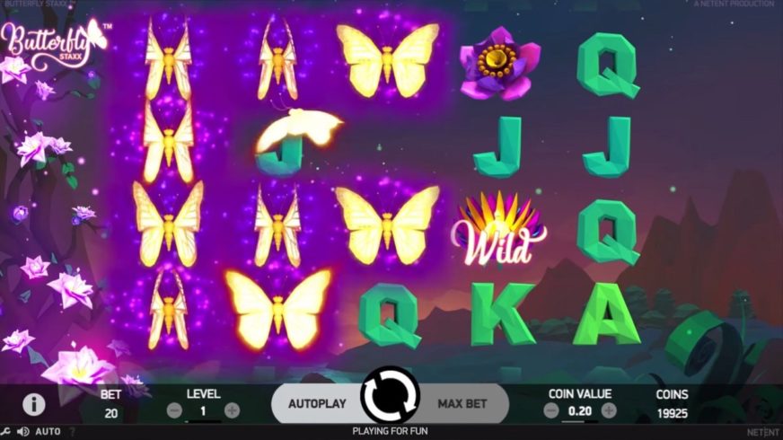 Butterfly Staxx slot screen 2