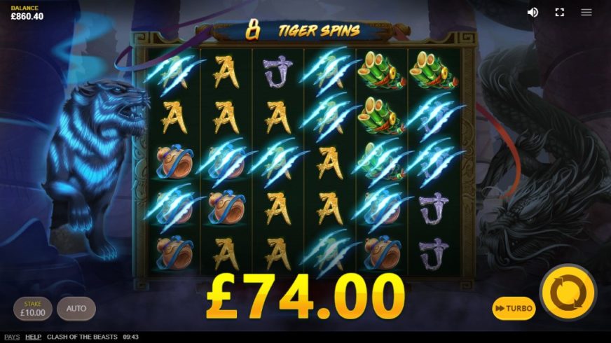 Clash Of The Beasts slot screen 3