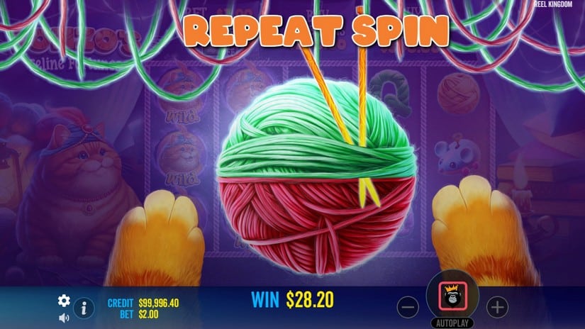 Fonzo’s Feline Fortune’s slot screen 2