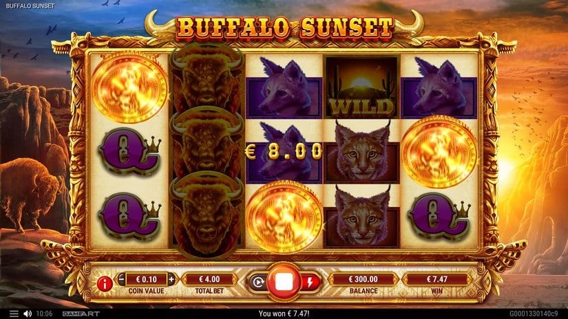 Buffalo Sunset slot screen 2