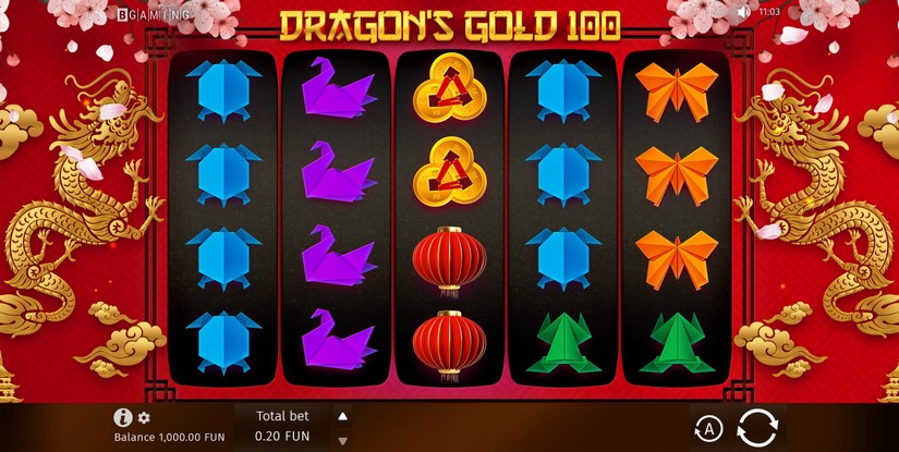Dragon’s Gold 100 slot screen 1