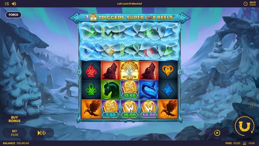 Loki Lord of Mischief slot screen 1