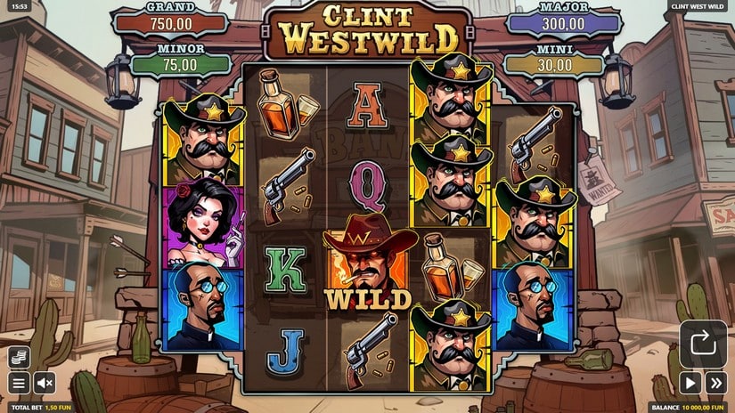 Clint WestWild slot screen 1