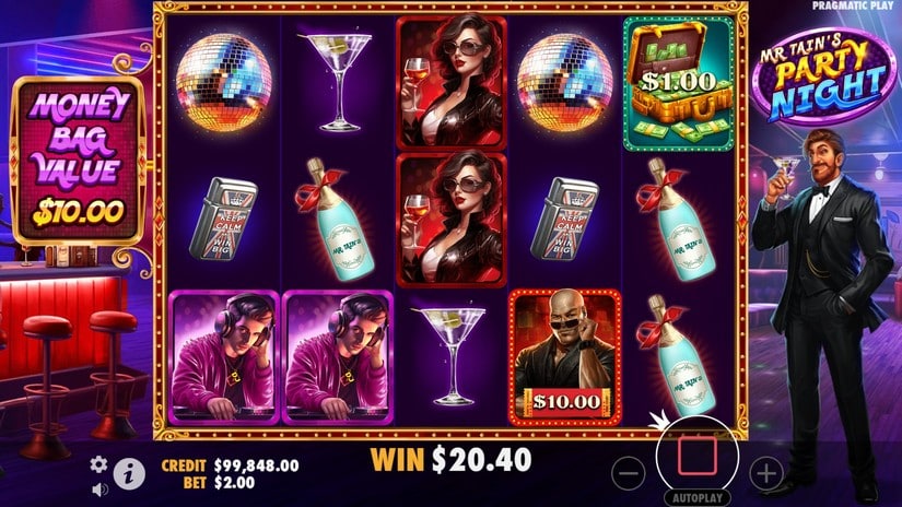 Mr Tain’s Party Night slot screen 5
