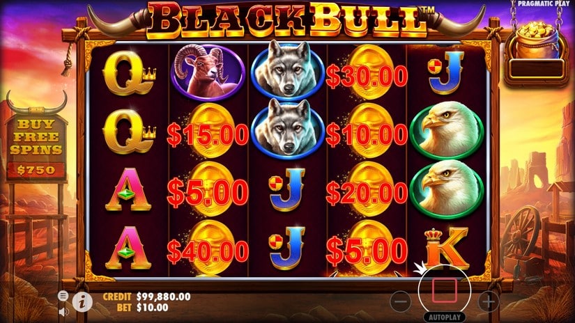 Black Bull slot screen 2
