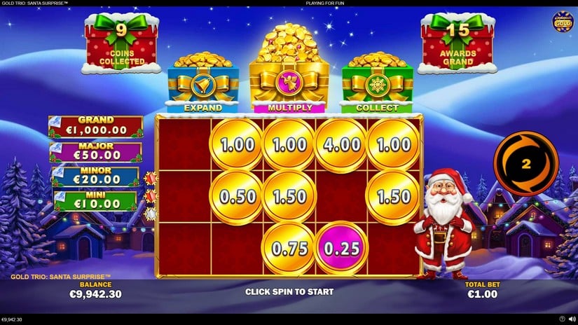 Gold Trio Santa Surprise slot screen 4