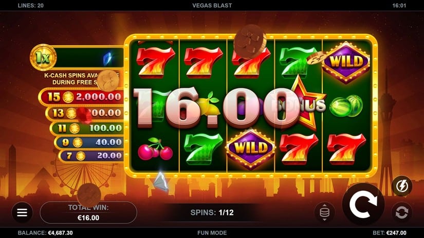 Vegas Blast slot screen 5