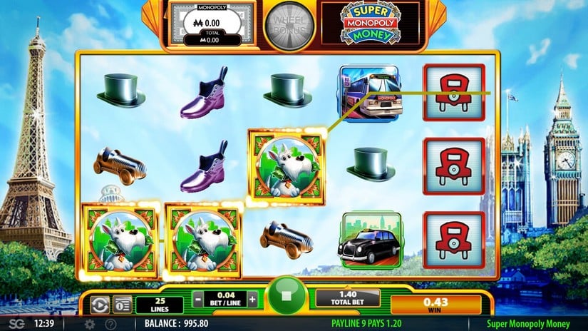 Super Monopoly Money slot screen 2