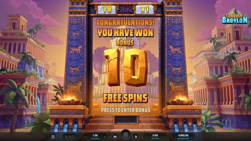 Conquer Babylon slot screen 3