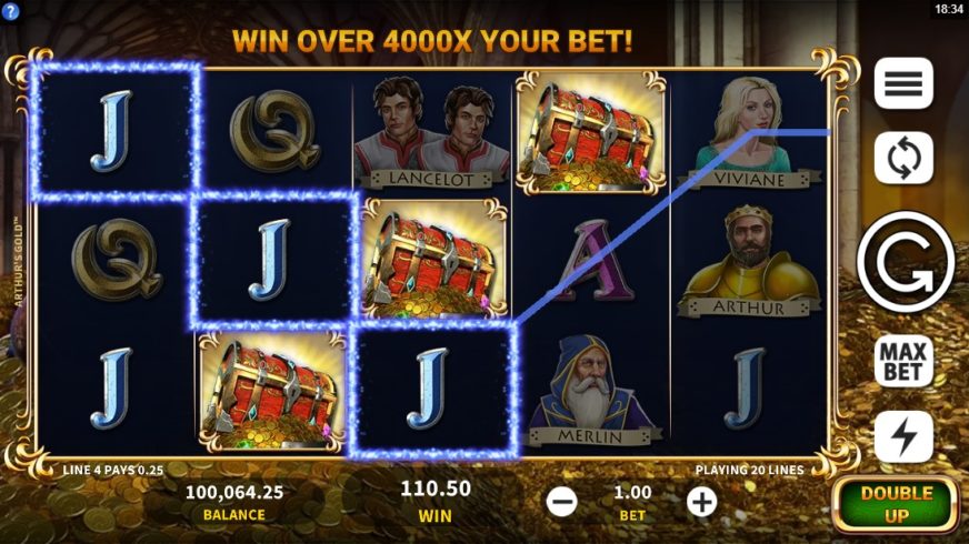 Arthur`s Gold slot screen 2