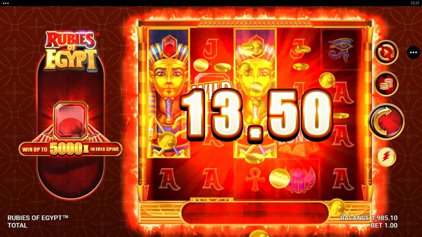 Rubies of Egypt slot screen 3