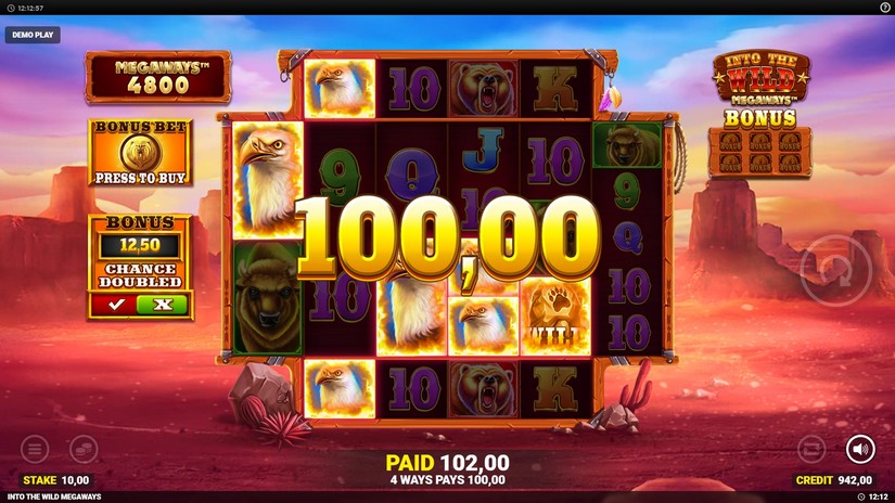 Into the Wild Megaways slot screen 3