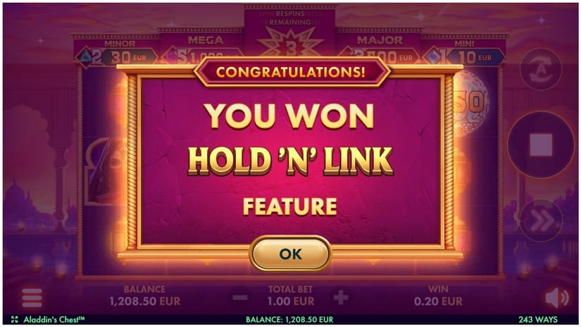 Aladdin’s Chest slot screen 3