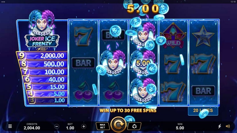 Joker Ice Frenzy Epic Strike slot screen 2
