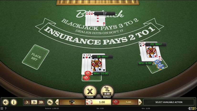 American Blackjack slot screen 3