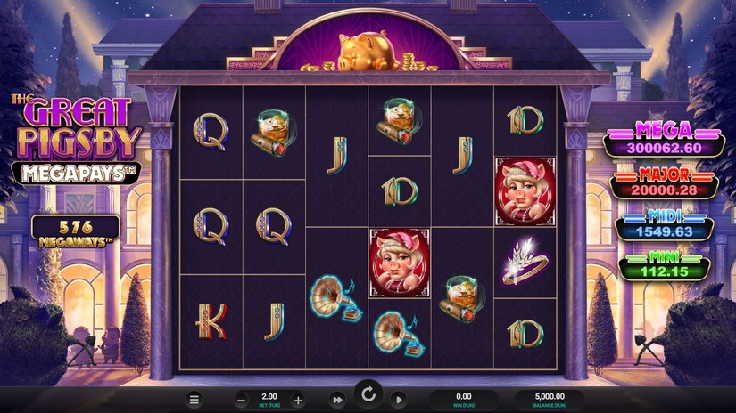 The Great Pigsby Megapays slot screen 1