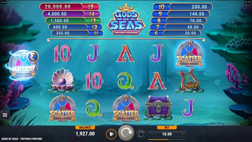Gods of Seas Triton’s Fortune slot screen 2