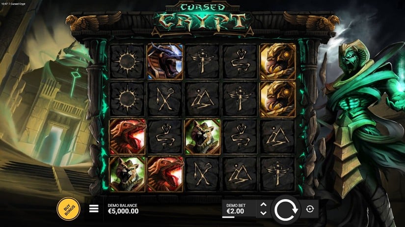 Cursed Crypt slot screen 1