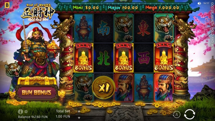 God of Wealth Hold and Win slot screen 3