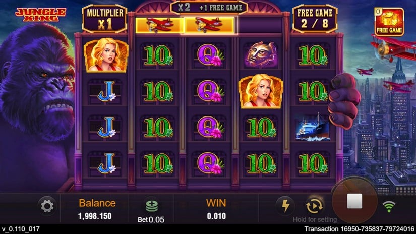 Jungle King slot screen 3