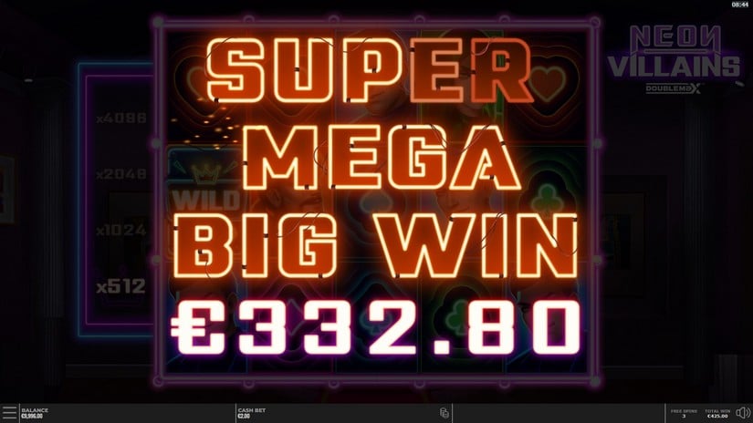 Neon Villains slot screen 6