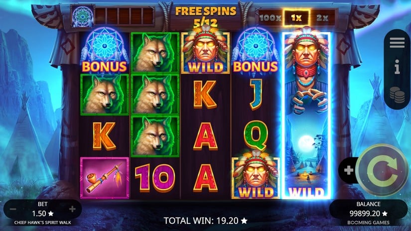 Chief Hawk’s Spirit Walk slot screen 6
