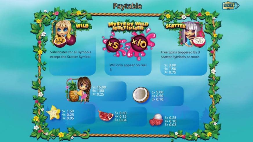 Exotic Fruit slot screen 2