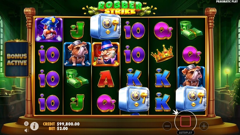 Robber Strike slot screen 2