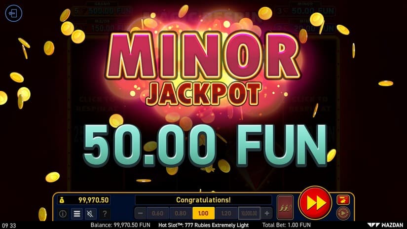 Hot Slot™: 777 Rubies Extremely Light slot screen 5