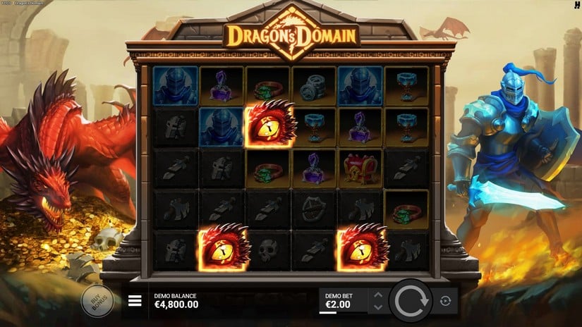Dragon’s Domain slot screen 2
