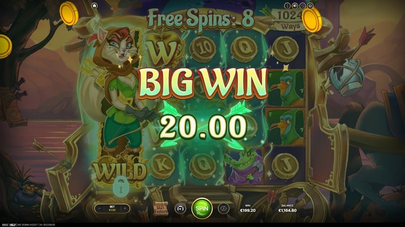 Ms Robin Hood slot screen 4