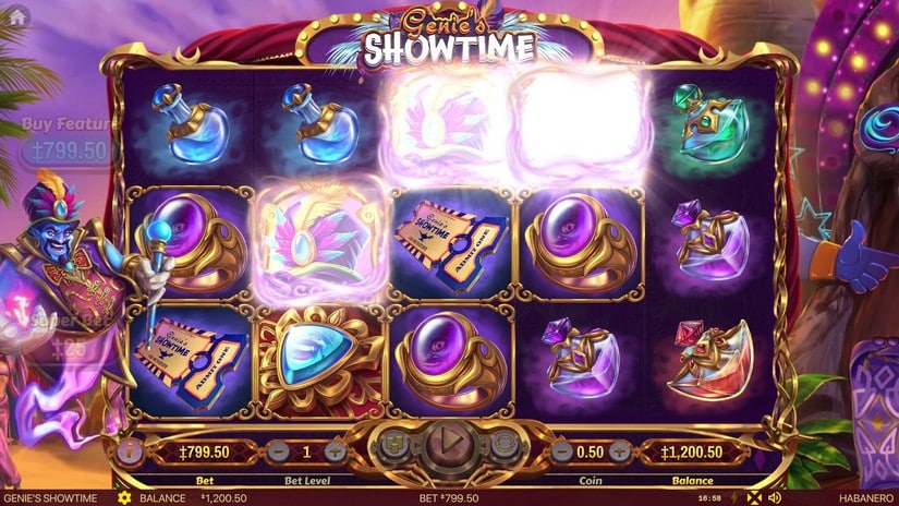 Genie’s Showtime slot screen 2