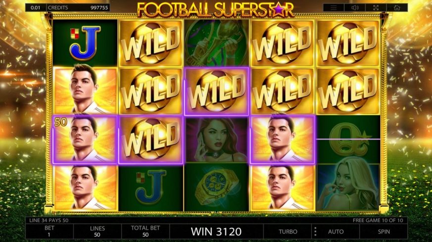Football Superstar slot screen 1