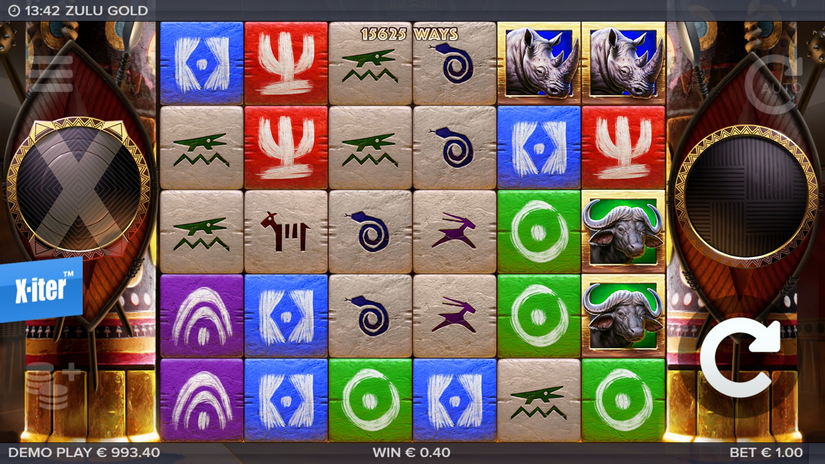 Zulu Gold slot screen 3
