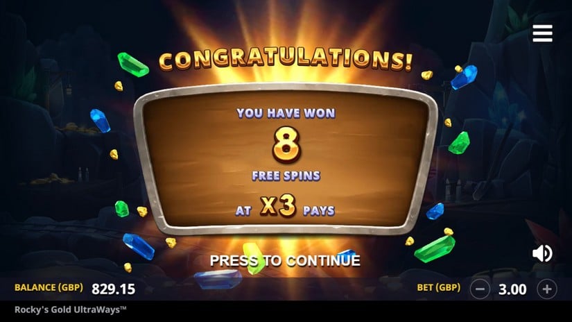 Rocky’s Gold Ultraways slot screen 7