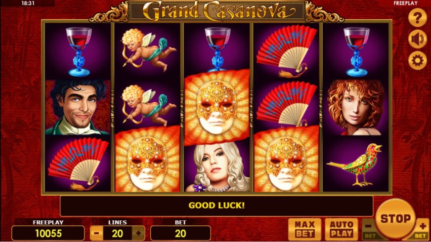Grand Casanova slot screen 3