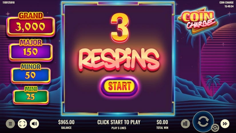 Coin Charge slot screen 3