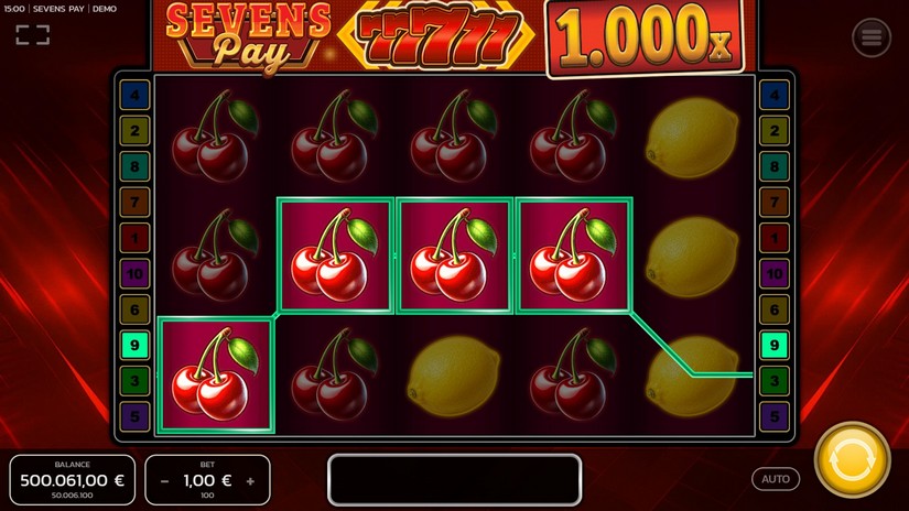 Sevens Pay slot screen 4